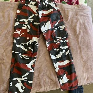 Red Camouflage Cargo Pants